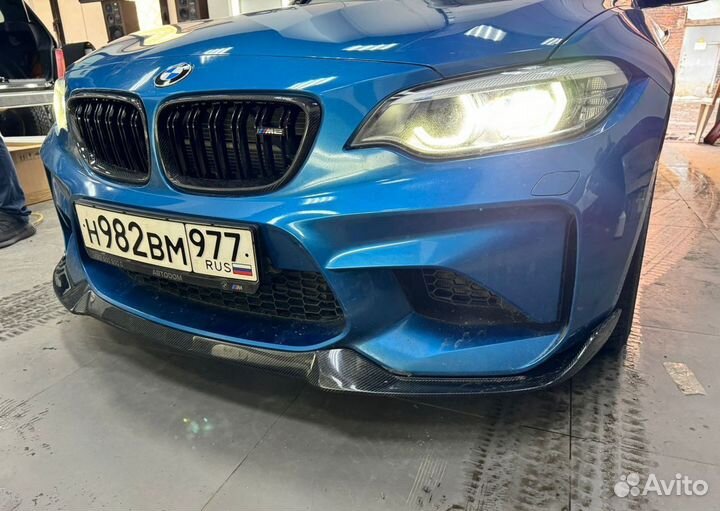 Передняя губа Карбон CS Стиль BMW M2 F87