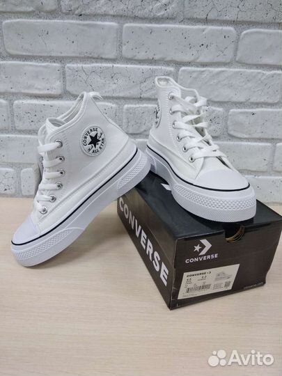 Кеды converse высокие белые