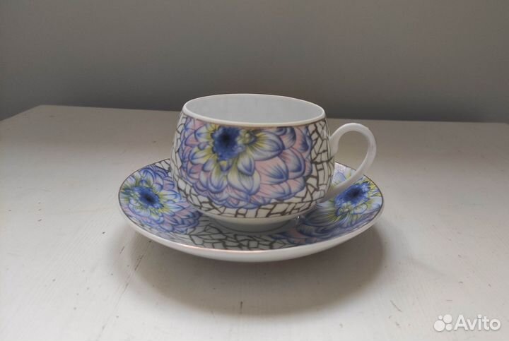 Чашка с блюдцем чайная пара фарфор