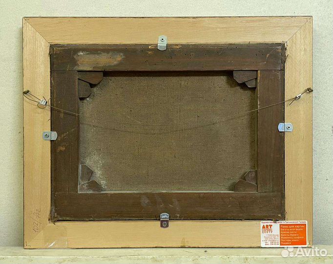 Картина старинная, 19 век, подпись
