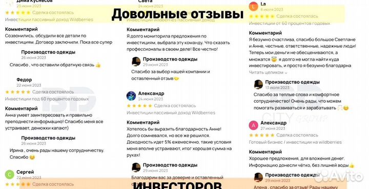 Вложение в Готовый бизнес