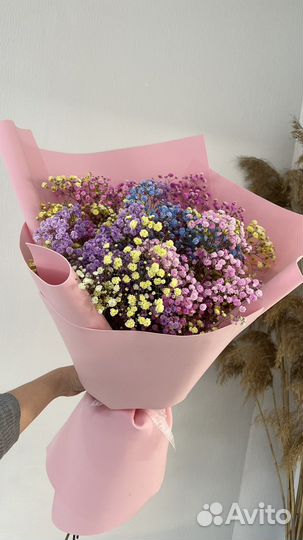 Коробки, букеты из гипсофилы с доставкой