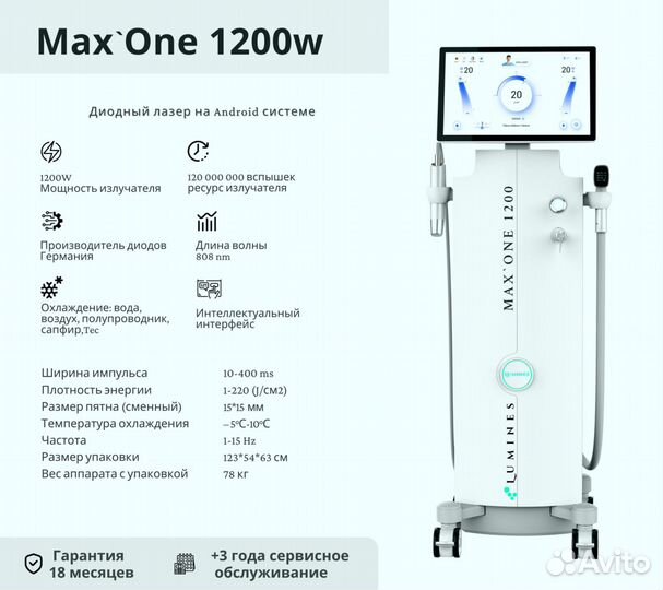 Диодный лазер Лю-Минес Макс-Ван 1200W