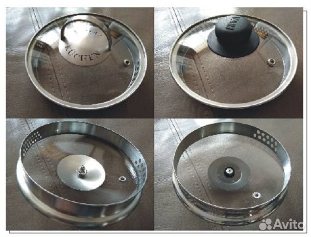 Крышки стеклянные 16,18,20,21,22,24 см / кастрюли