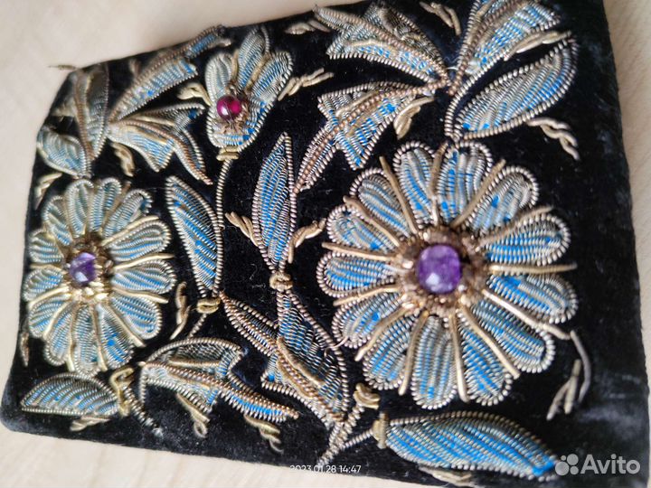 Кошелек клатч бархат винтаж Индия