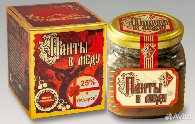 Панты Алтайского Марала в Меду(для мужчин и женщин