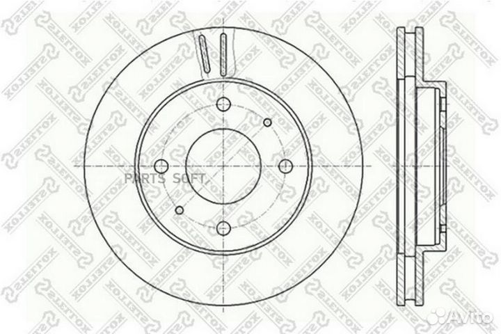 Stellox 6020-3010V-SX Диск тормозной передний