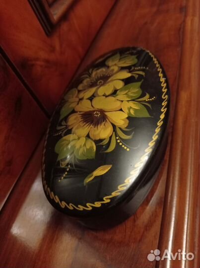 Шкатулка для украшений. Металл. Роспись