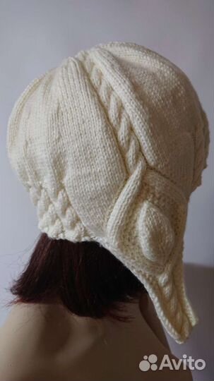 Шапка-шлем женская ручной работы