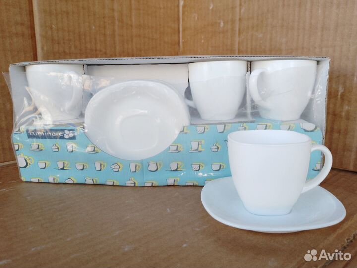 Чайный набор Luminarc Carine White 6 пер 220 мл