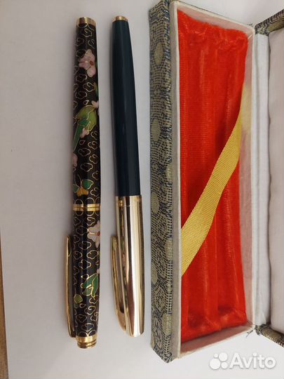 Перьевая ручка Винтаж. Клуазон и шариковая