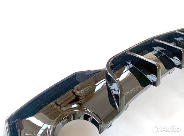 Диффузор BMW 4 G26 со стоп-сигналом черный тюнинг