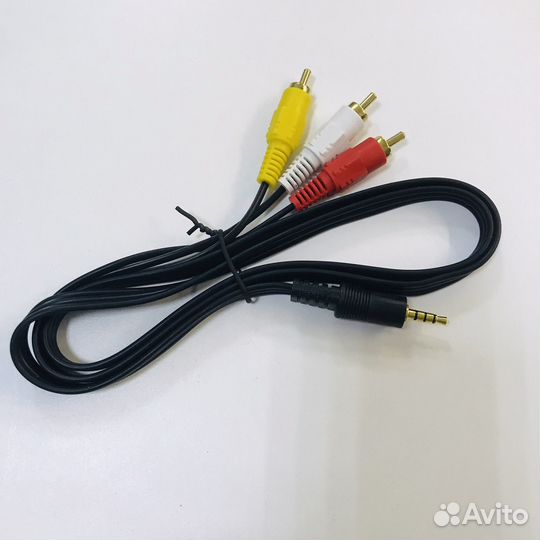 Кабель 3rca jack 1 метр \ тюльпаны -aux