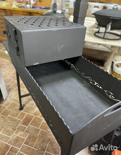 Мангал 4 мм с печью под казан