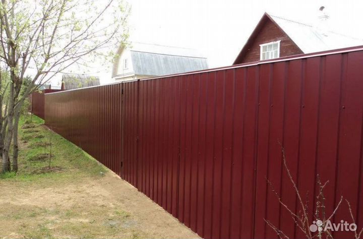 Забор из профлиста с гарантией под ключ