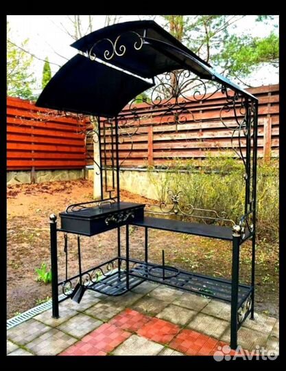 Мангал с крышей