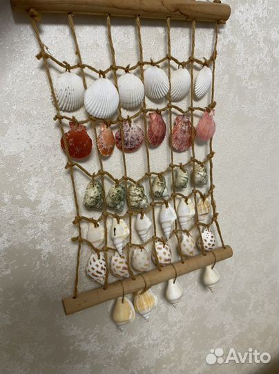 Панно декоративное настенное из ракушек