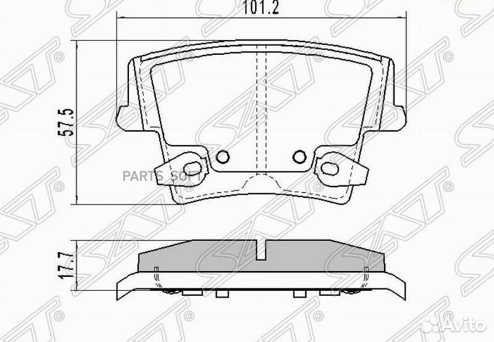 SAT ST-05139191AA Колодки тормозные зад chrysler 3