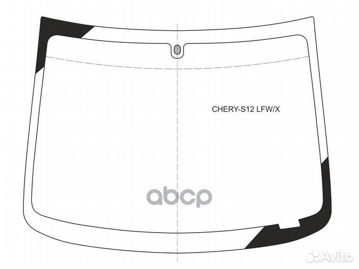 Стекло лобовое chery kimo(S12) 5D HBK 07-15 CHE