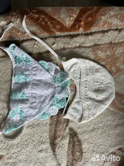 Чепчик для новорожденных. Шапочки. Пинетки