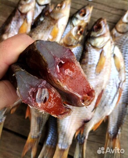 Вяленая и сушёная рыба сорога (вобла)