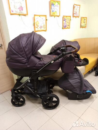 Шикарная коляска Mirelo Venezia 3 в 1. Экокожа