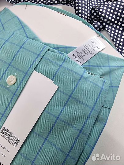 Рубашки Eton Slim. Poplin. Размер 40/15,3/4