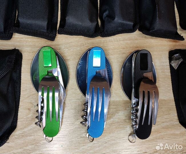 Походный набор ложка, вилка, нож