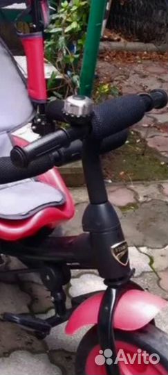 Велосипед коляска с родительской ручкой