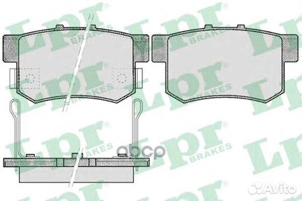 Колодки тормозные honda accord 90/civic 97/CR