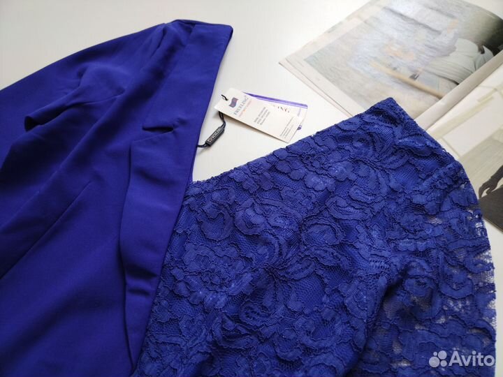 Вечернее платье 44 46 пиджак новое кружевное гипюр