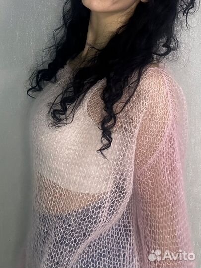 Паутинка из мохера на шелке