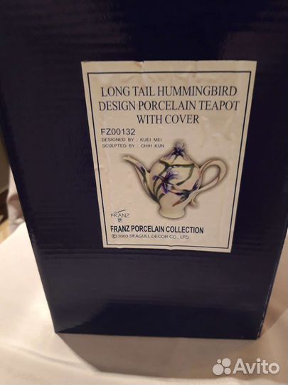 Franz Porcelain Hummingbird Teapot