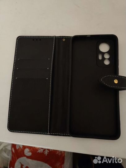 Кожаный чехол-книжка на xiaomi 12 lite