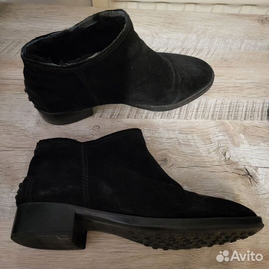 Полусапоги замша мех бу 39
