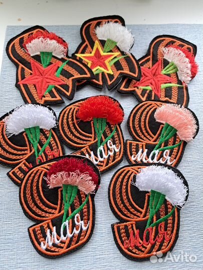 Брошь 9 мая Георгиевская лента