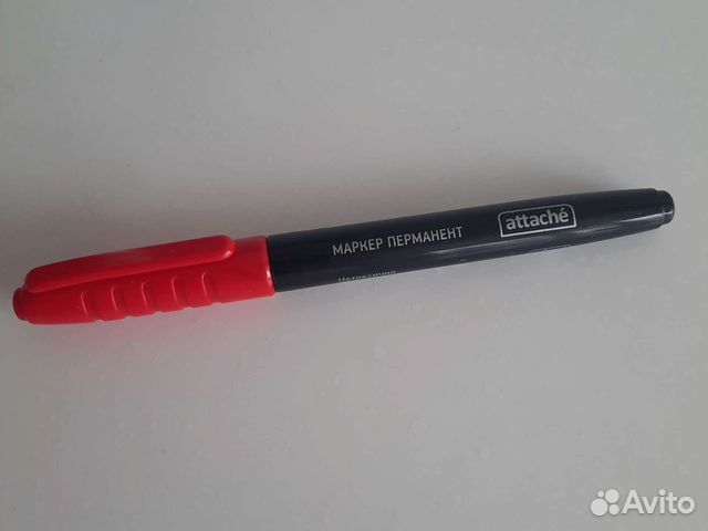 Перманентный маркер красный