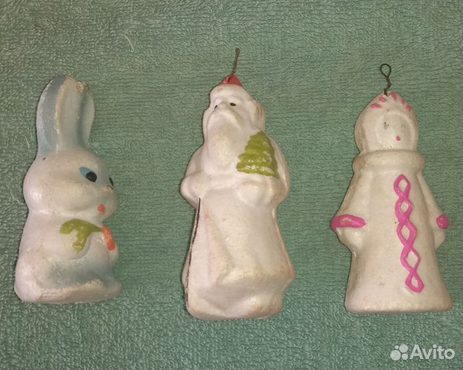 Ватные елочные игрушки СССР