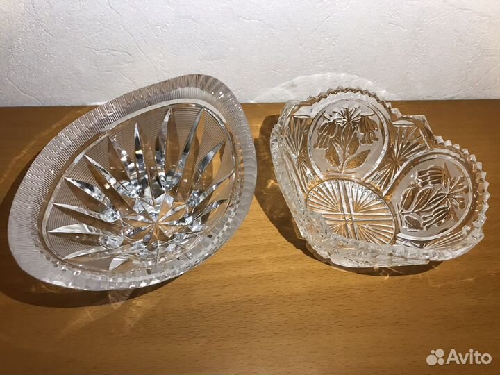 Хрустальные вазочки конфетницы