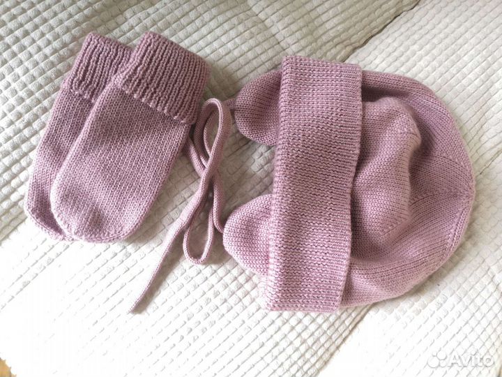 Комплект шапка и варежки hm premium