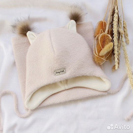 Зимняя шапка и снуд для девочки