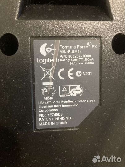 Игровой руль logitech formula force ex
