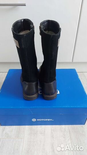 Сапожки школьные для девочек Котофей