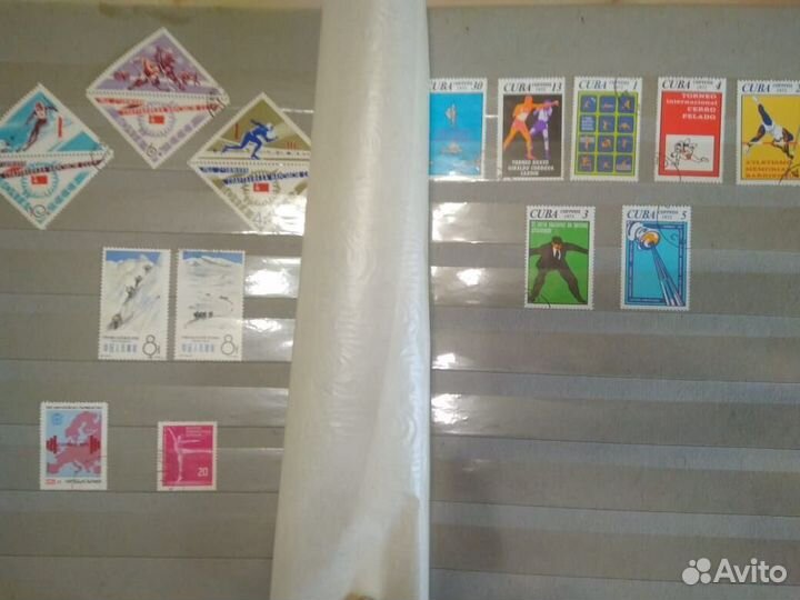 Альбом с марками СССР. Спорт, олимпиады. Космос