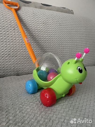 Детская пчелка каталка с ручкой