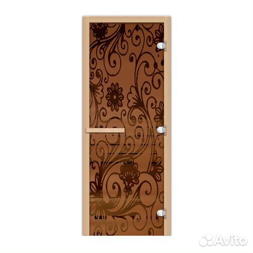 Дверь Для Сауны 1.9х0.7 Гжель мат