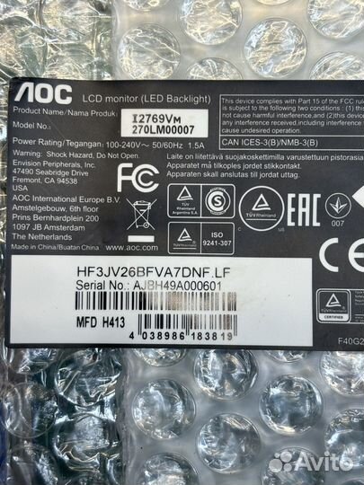 Материская плата AOC лос I2769V