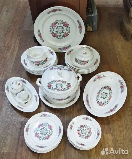 Суповой сервиз. Старинный фарфор зик СССР