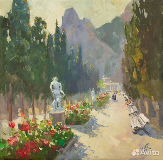 Симеиз. Цветущая Глициния, кисти А. Давыдченко