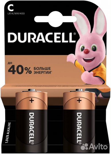 Duracell LR14 2BL уп 2 шт - Батарейка тип C